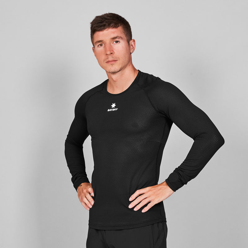 SAYSKY Mesh Base Layer Longsleeve LONGSLEEVES 901 - BLACK