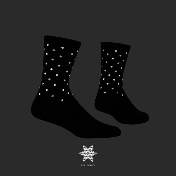 SAYSKY Reflective High Combat Socks 300 SOCKEN 901 - BLACK