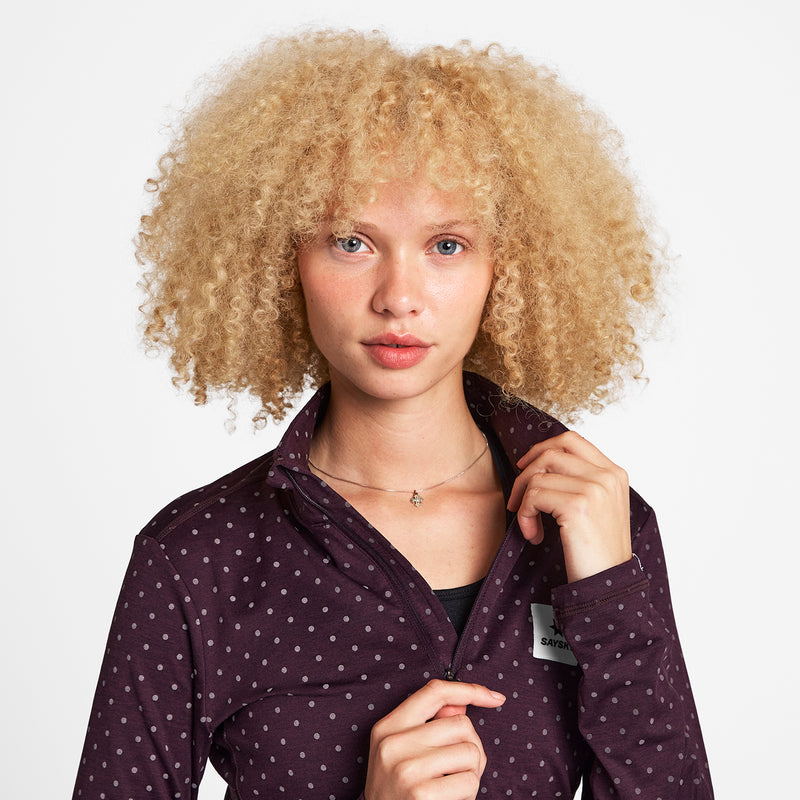 SAYSKY Reflective Pace Half Zip LONGSLEEVES 1022 - PURPLE