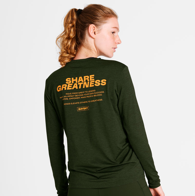 SAYSKY Statement Pace Long Sleeve LONGSLEEVES 3001 - GREEN