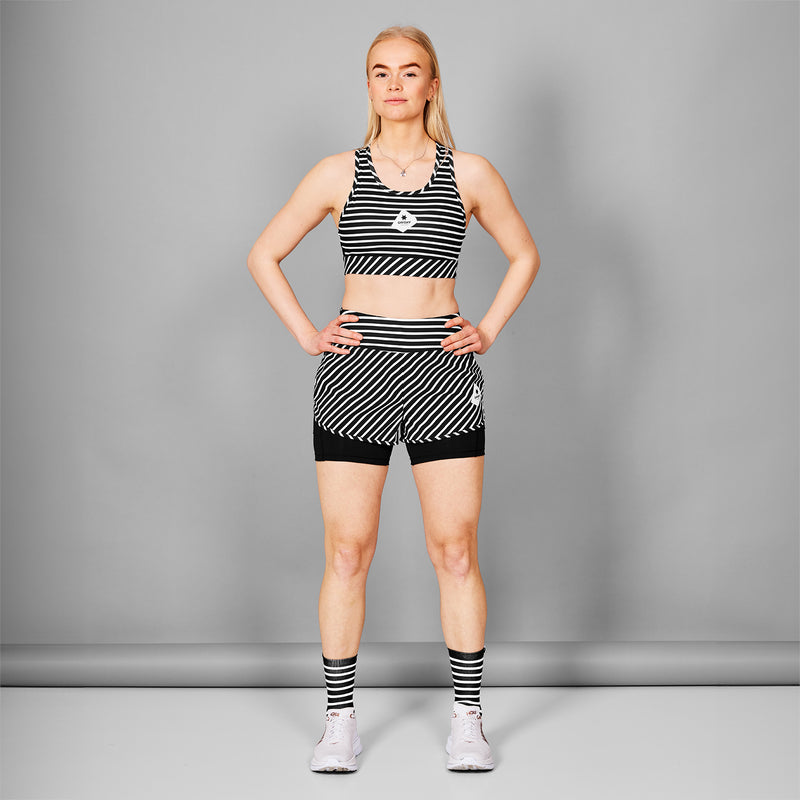SAYSKY Stripe 2 in 1 Pace Shorts 3'' SHORTS 003 - STRIPE