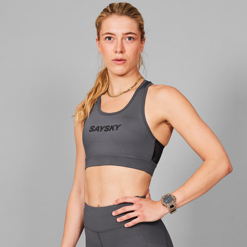 SAYSKY Logo Combat Sports Bra SPORT-BH 707 - GREY