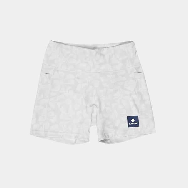 SAYSKY W Flower Combat+ Short Tights 4" TIGHTS 1030 - WHITE AOP