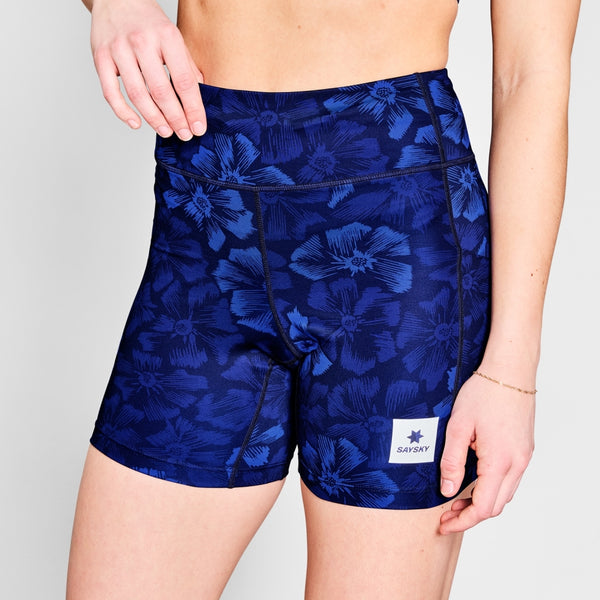 SAYSKY W Flower Combat+ Short Tights 7" TIGHTS 1029 - BLUE AOP