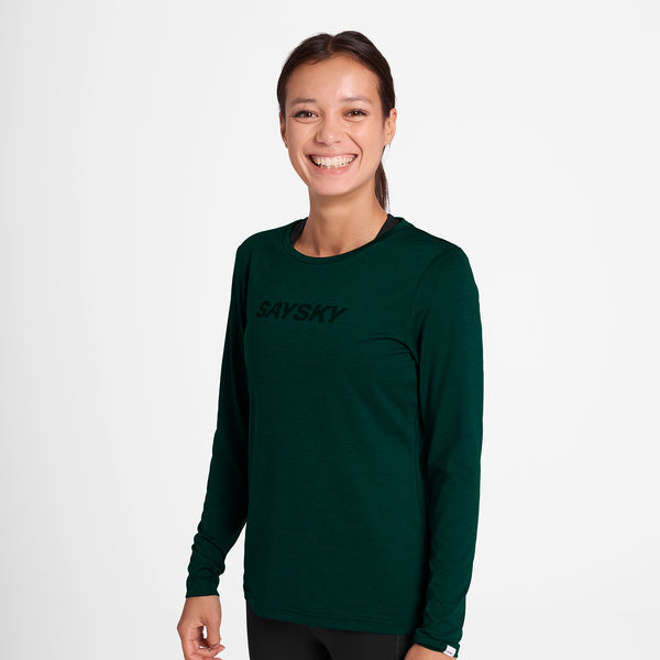 SAYSKY Logo Pace Longsleeve LONGSLEEVES 3010 - GREEN