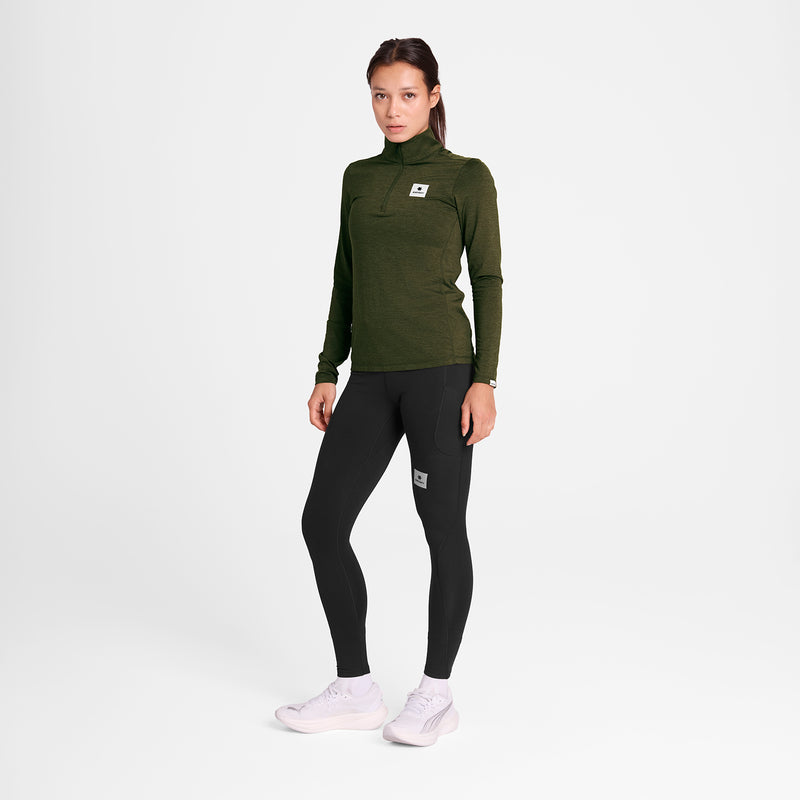 SAYSKY Pace Half Zip Longsleeve LONGSLEEVES 3001 - GREEN