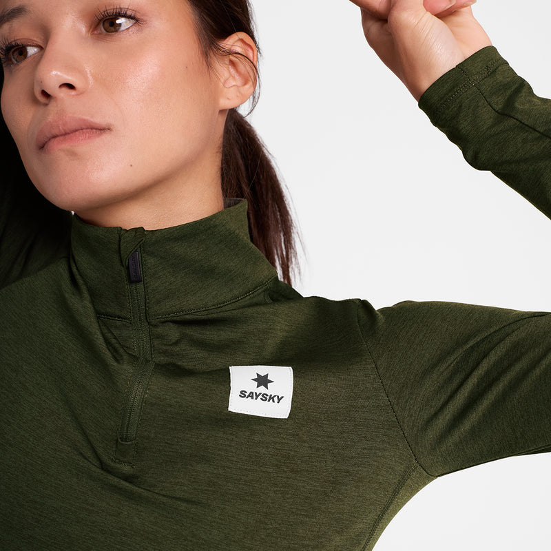 SAYSKY Pace Half Zip Longsleeve LONGSLEEVES 3001 - GREEN