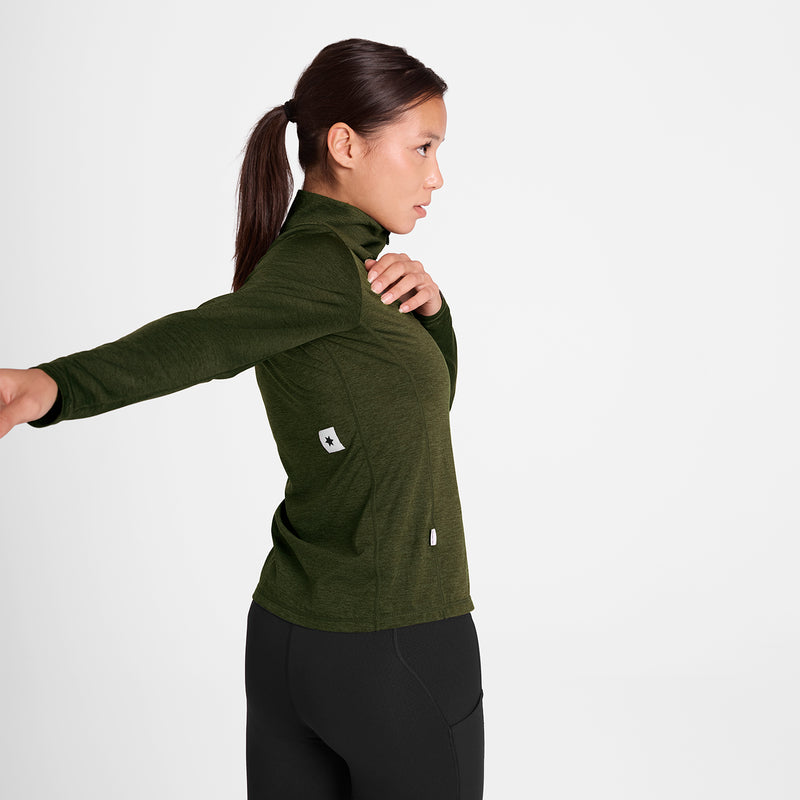 SAYSKY Pace Half Zip Longsleeve LONGSLEEVES 3001 - GREEN