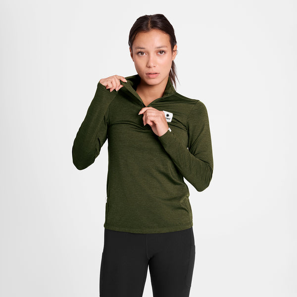 SAYSKY Pace Half Zip Longsleeve LONGSLEEVES 3001 - GREEN