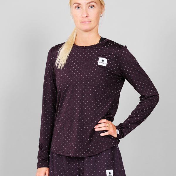 SAYSKY W Reflective Polka Pace Longsleeve LONGSLEEVES 1022 - PURPLE